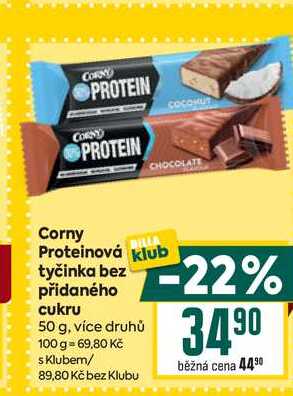Corny Proteinová tyčinka bez přidaného cukru 50 g