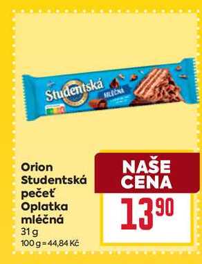 Studentská pečeť Oplatka mléčná 31 g