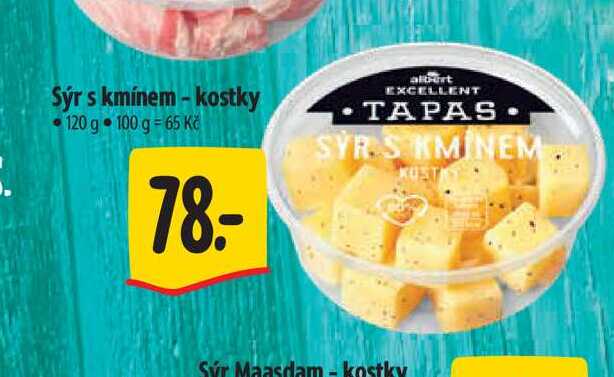 Sýr s kmínem - kostky 120 g 
