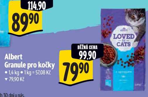   Albert Granule pro kočky 1,4 kg 