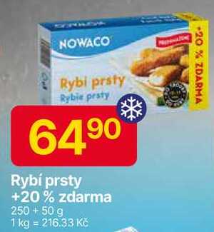 NOWACO Rybí prsty +20% zdarma 250 + 50 g 