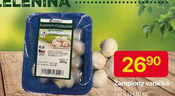 žampiony vanička 200 g