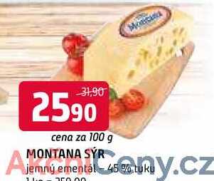 Montana sýr jemný ementál -45% tuku 100g