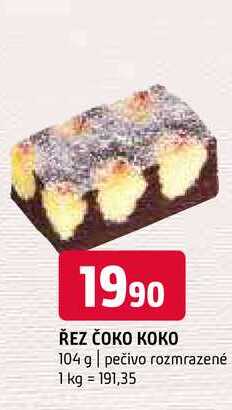 Řez čoko koko 104 g pečivo rozmrazené 