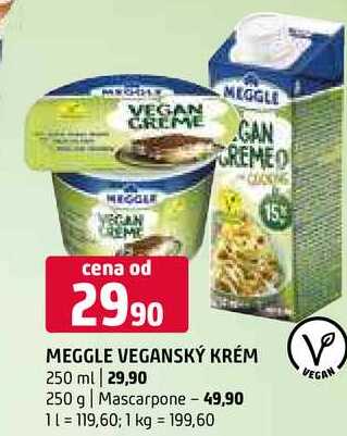 Meggle veganský krrém Mascarpone 250ml