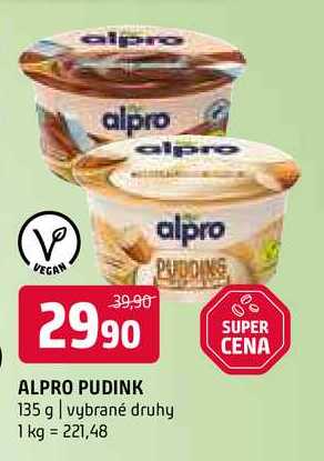 Alpro pudink 135 g vybrané druhy