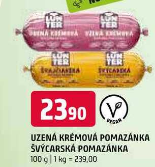 Uzená krémová pomazánka švýcarská pomazánka 100g