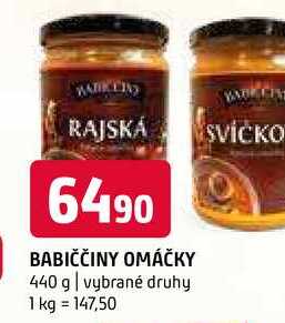 Babiččiny omáčky 440 g vybrané druhy