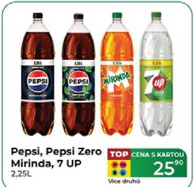 Pepsi, Pepsi Zero, Mirinda, 7 UP 2,25L 