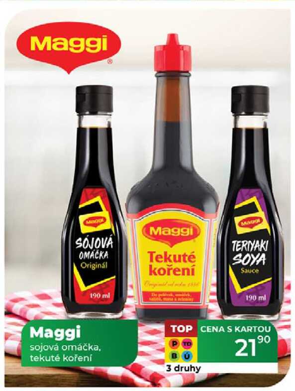 Maggi sojová omáčka, tekuté koření 190 ml 