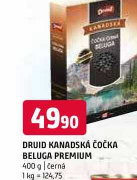 Druid kanadská čočka beluga premium 400 g 