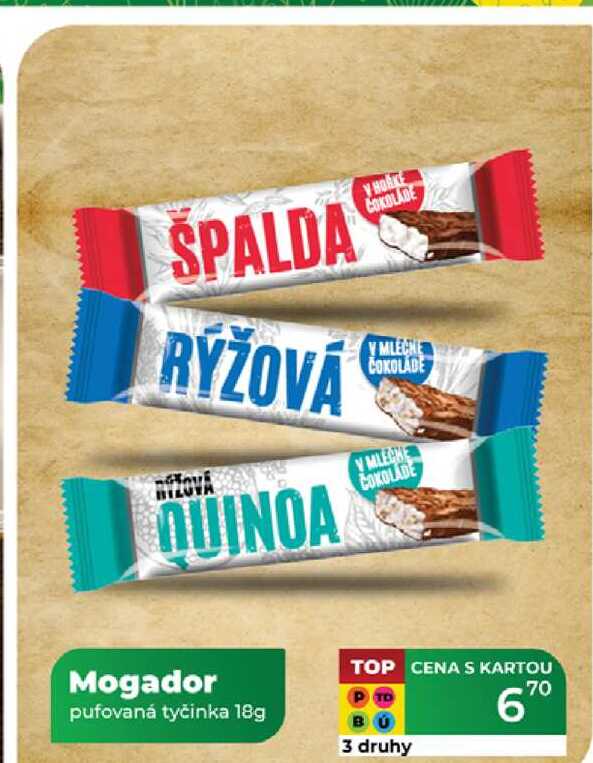 Mogador pufovaná tyčinka 18g v akci