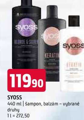 Syoss 440 ml šampon, balzám vybrané druhy