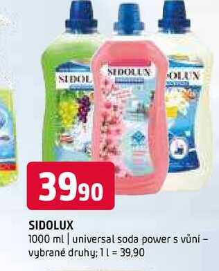 Sidolux 1000 ml universal soda power s vůní vybrané druhy