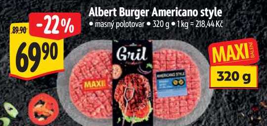 Albert Burger Americano style, 320 g