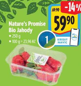 Nature's Promise Bio Jahody, 250 g 