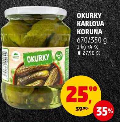 OKURKY KARLOVA KORUNA, 670/350 g 
