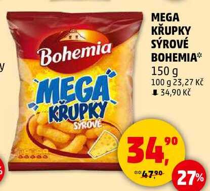 MEGA KŘUPKY SÝROVÉ BOHEMIA, 150 g  