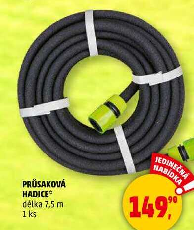 PRŮSAKOVÁ HADICE délka 7,5 m, 1 ks  