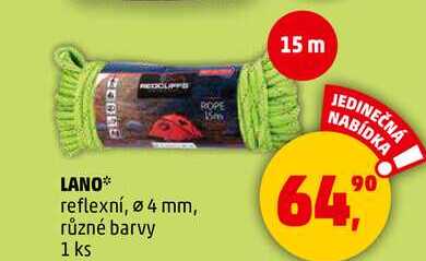 LANO reflexní, 4 mm, různé barvy, 1 ks  