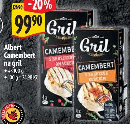 Albert Camembert na gril, 4x 100 g