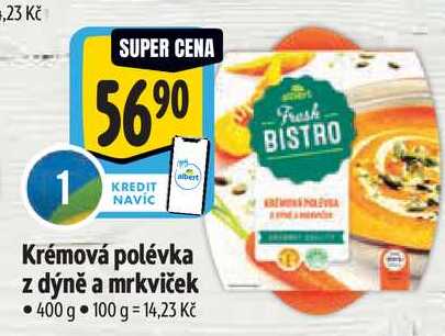 Krémová polévka z dýně a mrkviček, 400 g