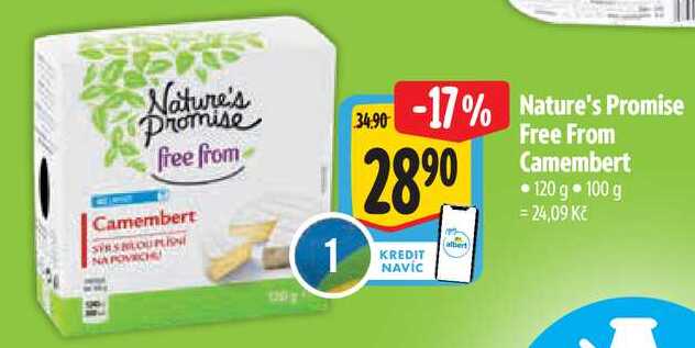 Nature's Promise Free From Camembert, 120 g 