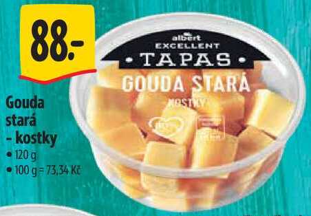 Gouda stará - kostky, 120 g