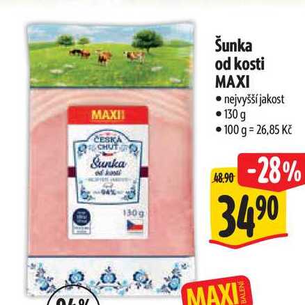 Šunka od kosti MAXI, 130 g