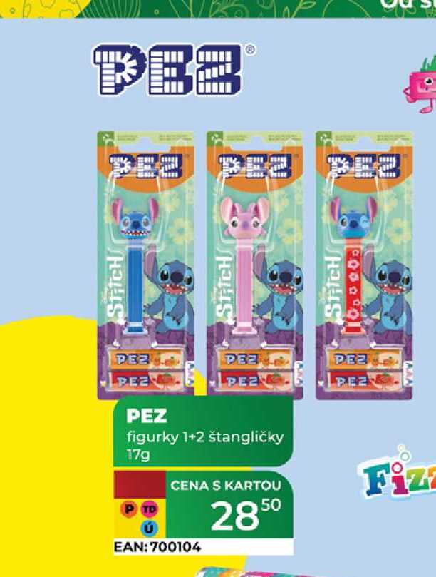 PEZ figurky 1+2 štangličky 17g