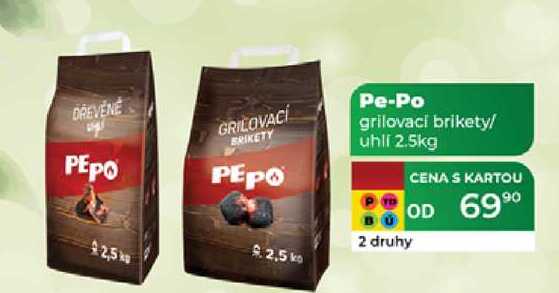 Pe-Po grilovaci brikety/ uhli 2.5kg  