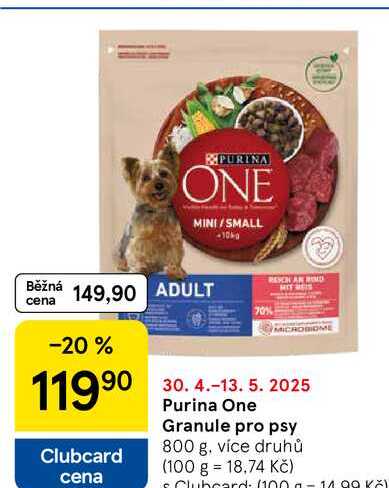 Purina One Granule pro psy, 800 g, více druhů 
