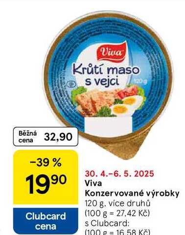 Viva Konzervované výrobky, 120 g, více druhů  