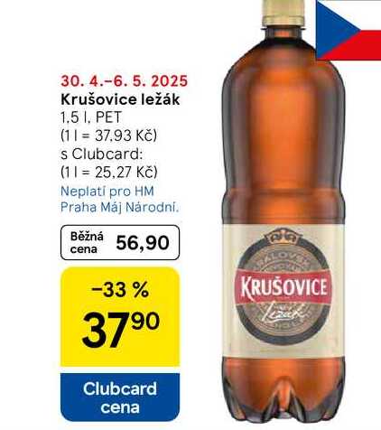 Krušovice ležák, 1.5 l