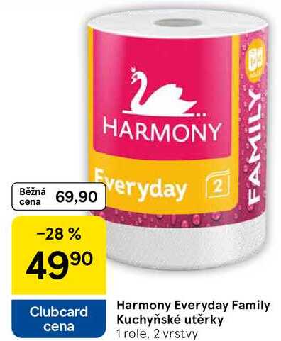 Harmony Everyday Family Kuchyňské utěrky, 1 role, 2 vrstvy 