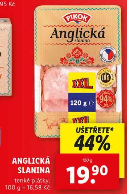 ANGLICKÁ SLANINA, 120 g