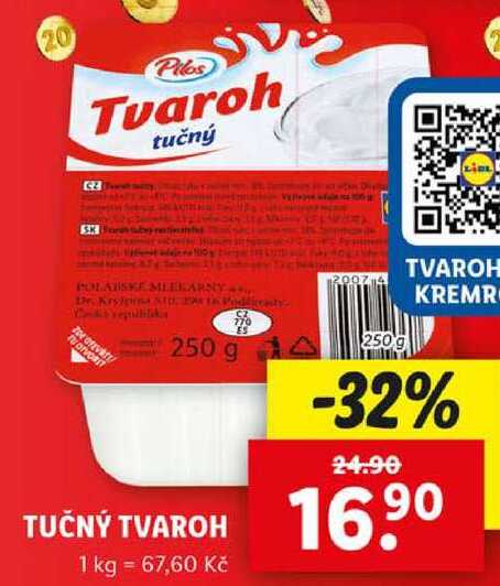 TUČNÝ TVAROH, 250 g