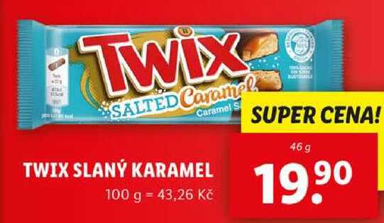 TWIX SLANÝ KARAMEL, 46 g