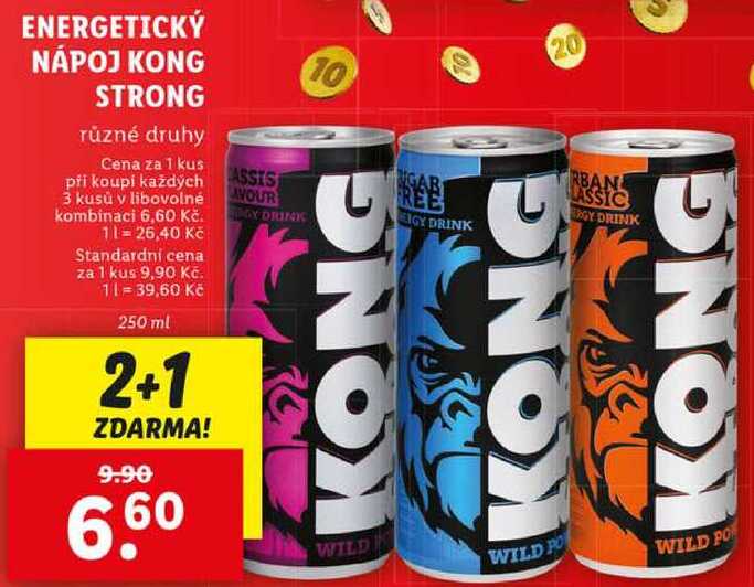 ENERGETICKÝ NÁPOJ KONG STRONG, 250 ml