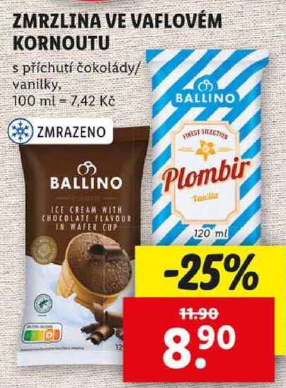 ZMRZLINA VE VAFLOVÉM KORNOUTU, 120 ml