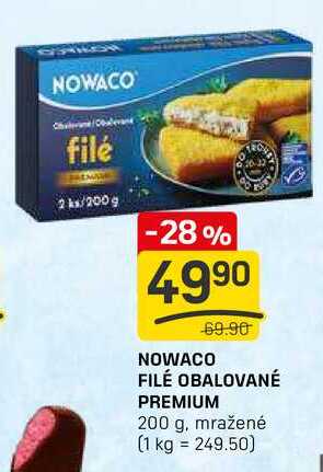 NOWACO FILÉ OBALOVANÉ PREMIUM 200 g, mražené 