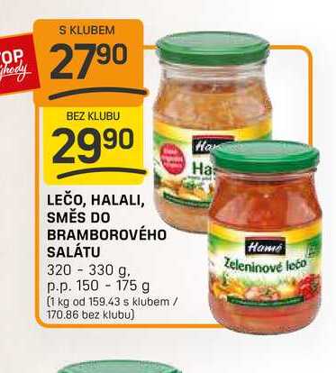 HALALI, SMĚS DO BRAMBOROVÉHO SALÁTU 320-330 g. p.p. 150 - 175 g