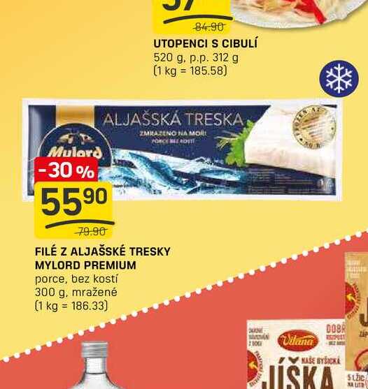 FILÉ Z ALJAŠSKÉ TRESKY MYLORD PREMIUM porce, bez kostí 300 g, mražené 