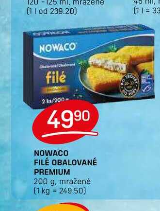 NOWACO FILÉ OBALOVANÉ PREMIUM 200 g, mražené