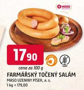 FARMÁŘSKÝ TOČENÝ SALÁM 100 g