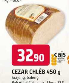 CEZAR CHLÉB 450 g 