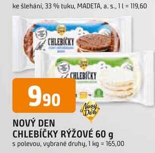 Nový Den CHLEBÍČKY RÝŽOVÉ 60 g