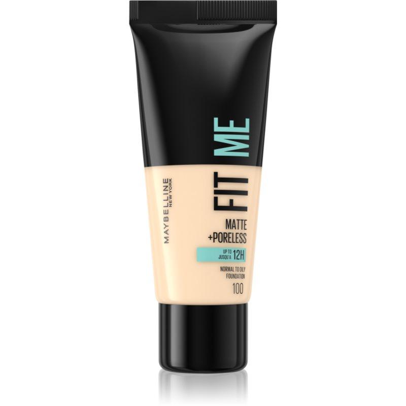 MAYBELLINE NEW YORK Fit Me! Matte+Poreless matující make-up pro normální a mastnou pleť odstín 100 Warm Ivory 30 ml