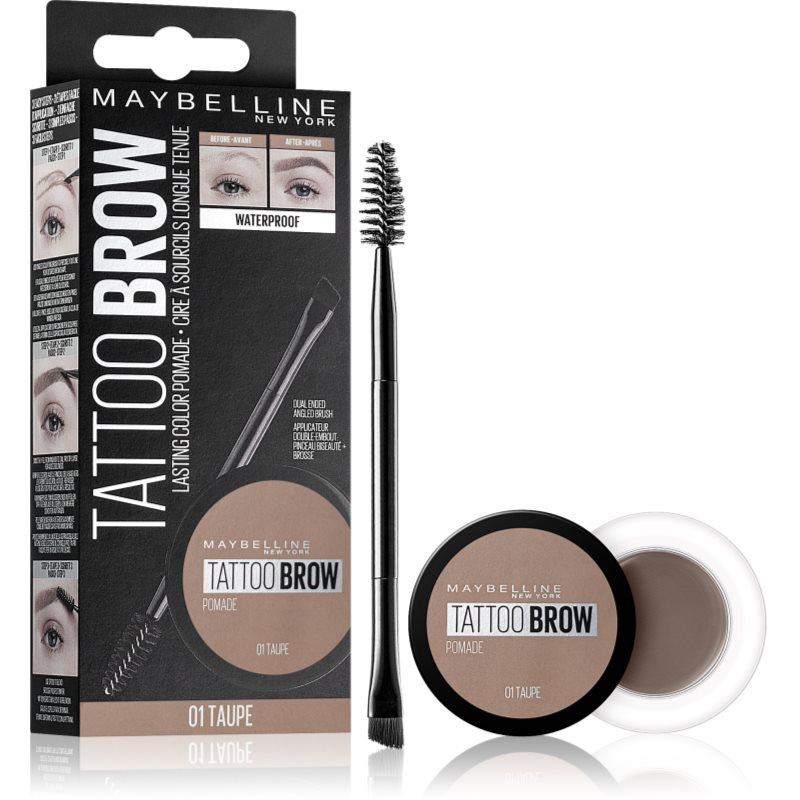 MAYBELLINE NEW YORK Tattoo Brow gelová pomáda na obočí odstín 01 Taupe 3.5 ml