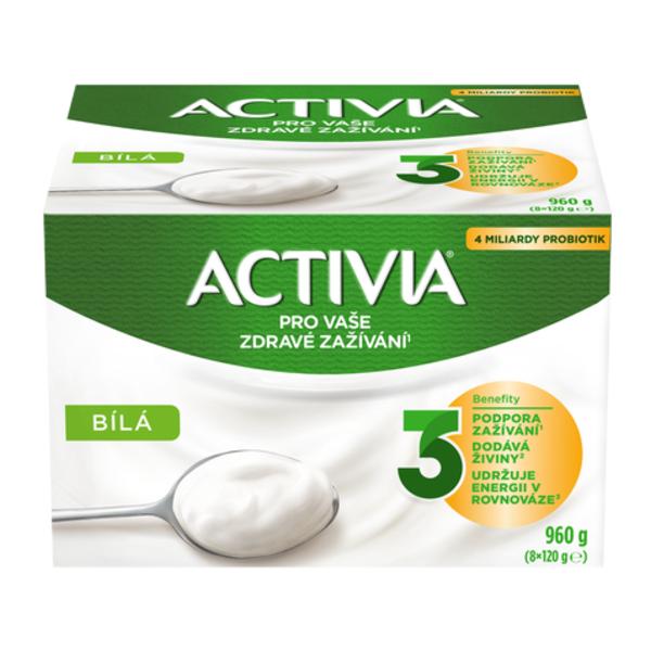 Activia probiotický jogurt bílý 8x120g